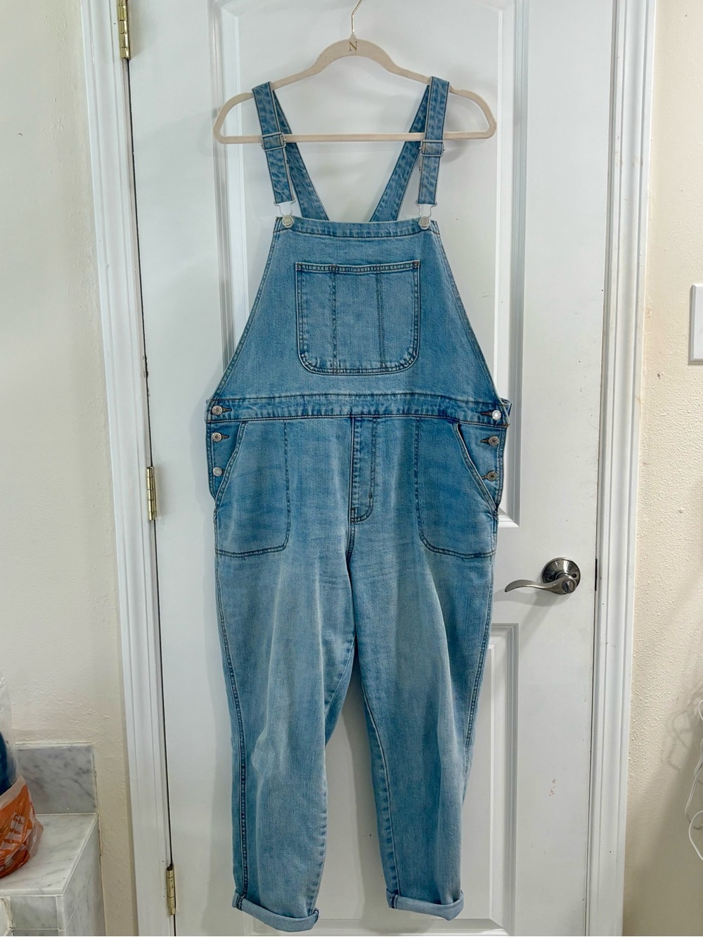 Old Navy Light Blue Denim Overalls